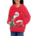thumbnail image 2 of DISNIMO Christmas Santa Claus Hoodie for Girls 6-7 Pullover Hoodies for Boys and Girls Sweatshirts with Hood and Pocket Long Sleeve Hoody Kids Streetwear Hoodie Long Sleeve Soft Fall, 2 of 7