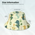 thumbnail image 6 of Disketp Seahorse Print Reflective Bucket Hat Beach Hat Summer Travel Sun Hats Fisherman Cap, 6 of 8