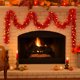 thumbnail image 4 of Guirnalda de Navidad con purpurina roja Twist metálico | Decoración de ratán de 78,7 pulgadas de largo para árbol, coronas, escaleras, barandillas, puerta, interior exterior | Adorno moderno de, 4 of 6