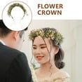 thumbnail image 3 of IDEANATEGRATE 1Pcs Wreath Hairband for Wedding Bridal Crown Multi Color Plastic Resin Headpiece 23.00X8.27X2.17In, 3 of 8