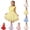 Yellow, variant on ATOGUTA Dresses for Teen Girls Tulle Party Birthday Poster Formal Fancy Flower Princess Dresses Size 3T-8, White