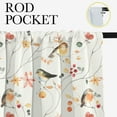 thumbnail image 5 of Animal Window Curtains for Bedroom Watercolor Birds on Tree with Yellow Leaves Rod Pocket Window Curtain for Bedroom or Living Room W63 x L63 Inch, 5 of 5