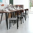 thumbnail image 2 of Flash Furniture Wright Metal/Wood Restaurant Chair, Set of 2, Walnut/Gray, 2 of 12