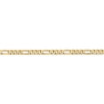 thumbnail image 3 of 14K Yellow Gold 4.75mm Flat Figaro Chain (24 X 4.75) Made In South Africa ffl120-24, 3 of 5