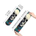thumbnail image 2 of Goofa Modern Hip-Hop Skull Pattern Non Slip Socks with Grips for Elderly, Crew Socks Yoga Hospital Socks Cushioned Sole Gripper Socks for Men Women, 2 of 5
