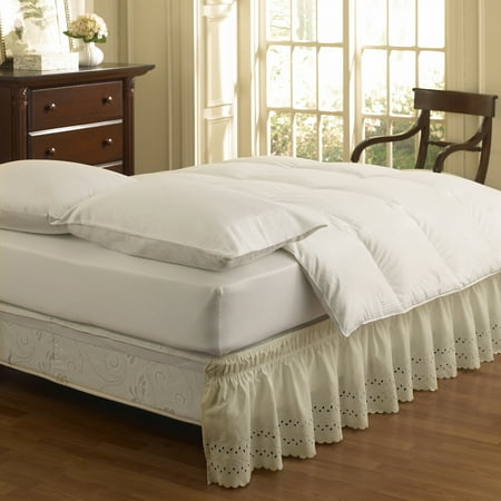 Easyfit Wrap Around Solid Ruffled Bed Skirt Grey Easyfit Wrap Around Solid Ruffled Bed Skirt Grey