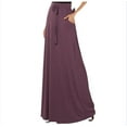 thumbnail image 5 of YUEJUIR Long Skirts For Women Spring And Autumn City Leisure Skirt Ladies Solid Color Drawstring Skirt A Line Skirt Boho Skirt (Red,XXXL), 5 of 6
