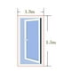 thumbnail image 4 of Fiudx Cortina de Malla, Kit de Mosquitera para Ventana, Fácil Instalación, Lavable, Ideal para El Hogar, Ideal para El Verano, 130 X 150 Cm, 4 of 5