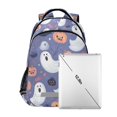 thumbnail image 7 of FORMRS Unisex Backpack Elementary School Travel Bookbag with Reflective Stripes, Blue Cute Halloween, 7 of 7