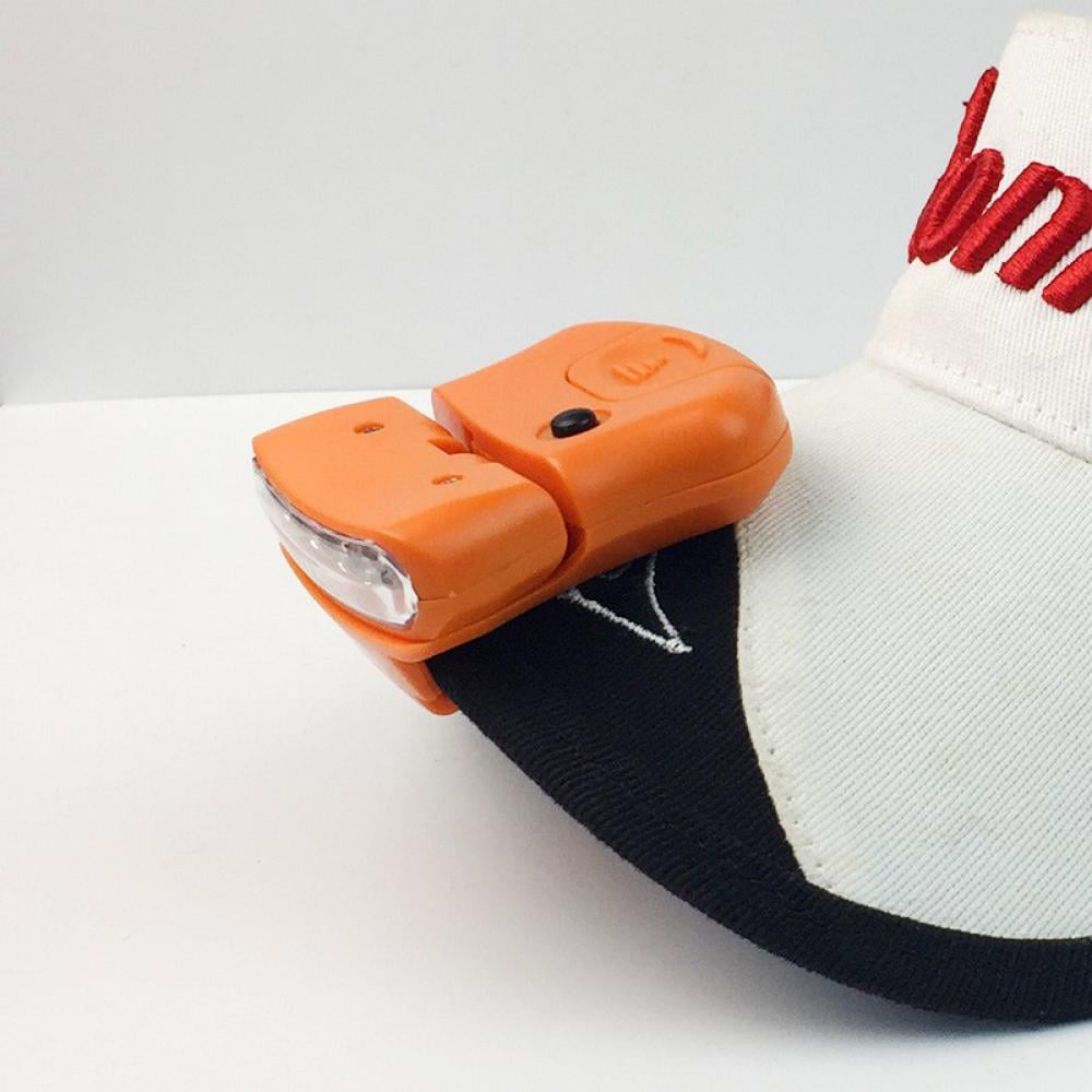 5-LED Flash Fishing Headlight Cap Brim Lamp Hat Clip Lights Camping Headlamp 