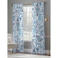 thumbnail image 4 of Blue Paisley Sheer Curtains 84 Inch Length 2 Panels Set, Ethnic Abstract Art Vintage Voile Window Treatment Rod Pocket Curtains Sheers Drapes for Bedroom/Living Room/Kitchen 52"x84"x2, 4 of 7