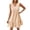Orange, variant on Horkkom Beach Dresses for Women Mini V Neck Solid Color Sleeveless Dress Summer Casual Vacation Dresses, S-2XL
