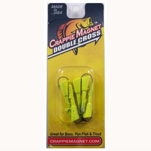 Leland Crappie Magnet Replacement Heads 5ct 1/32oz Chartreuse
