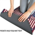 thumbnail image 3 of Red White and Blue Star Striped Pattern Hot Yoga Mat Towel Non Slip for Hot Yoga - Quick-Drying Yoga Mat Cover with 4 Corner Pockets with Travel Bag - Hot Yoga Towel Non Slip 70"x26", 3 of 6