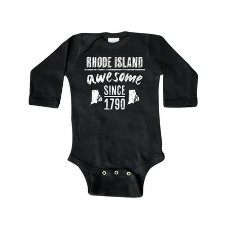 

Inktastic Rhode Island Awesome Since 1790 Gift Baby Boy or Baby Girl Long Sleeve Bodysuit