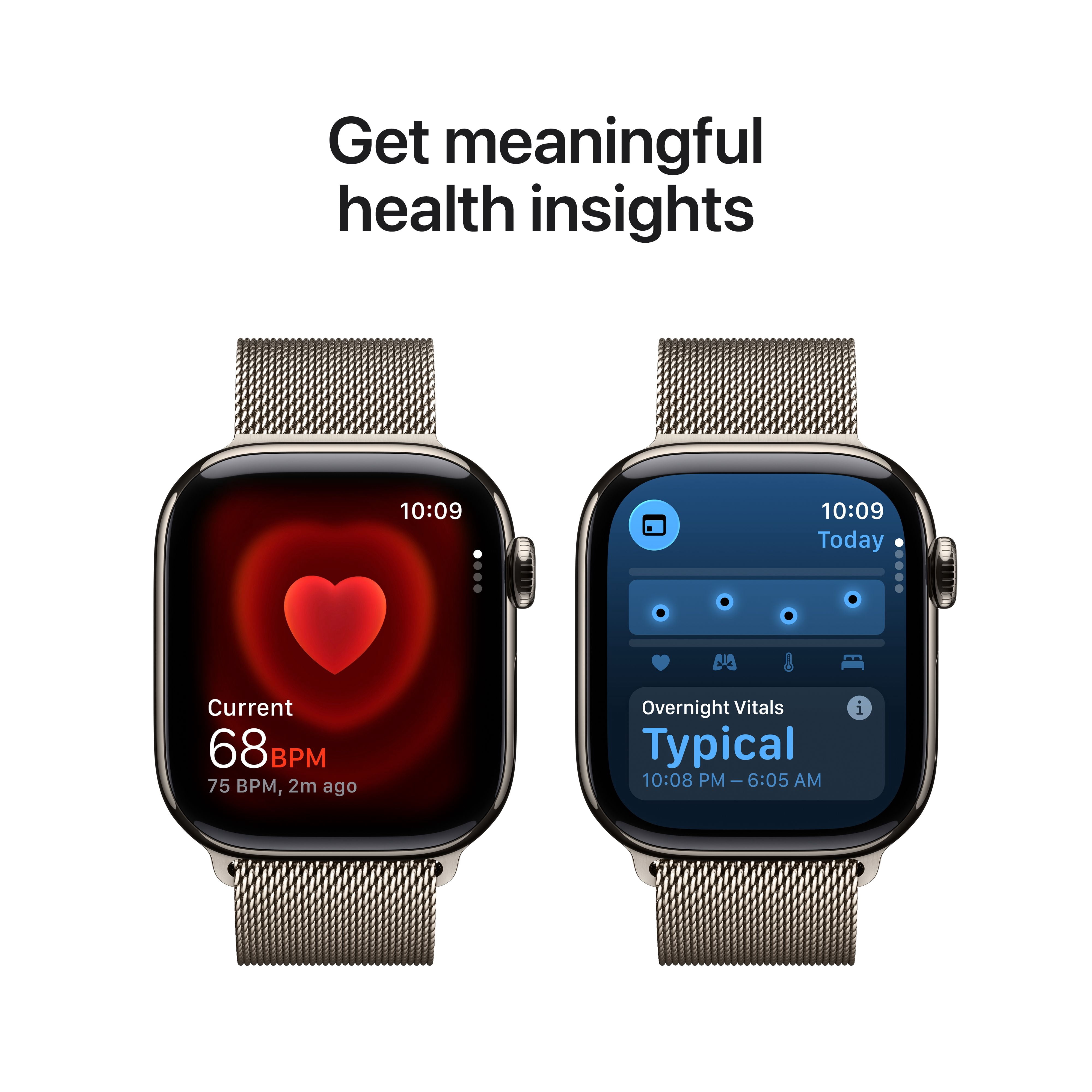 Apple Watch Series 11 [GPS + Cellular 42mm] Smartwatch with Natural Titanium Case with Natural Milanese Loop