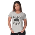 thumbnail image 3 of Wild At Heart Buffalo Inspirational Womens Fitted Plus Size Graphic Tee Brisco Brands 2X, 3 of 5