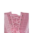 thumbnail image 4 of Shuttle tree Women's Satin Underbust Corset Bustier Waist Training Cincher Plus Size Corsets S-6XL, 4 of 6