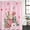 Cherry Pink Light Pink Scarlet, variant on Valentine's Day Shower Curtain, Waterproof Shower Curtains for Bathroom, Cartoon Love Rose Floral Pink Romantic Washable Fabric Bathtub Curtain Set Bath Decor with 12 Hooks Stall 36"x72"