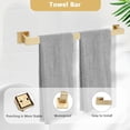 thumbnail image 3 of Juego de Accesorios para Baño 5 Piezas, Toallero, Portarrollos de Papel Higienico, Toallero Barra, 2 Gancho, Acero Inoxidable, 3 of 4