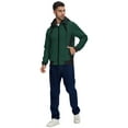 thumbnail image 5 of NEIKU Mens Zipper Hoodie Casual Hooded Sweatshirt Fleece Jacket Darkgreen-L, 5 of 5