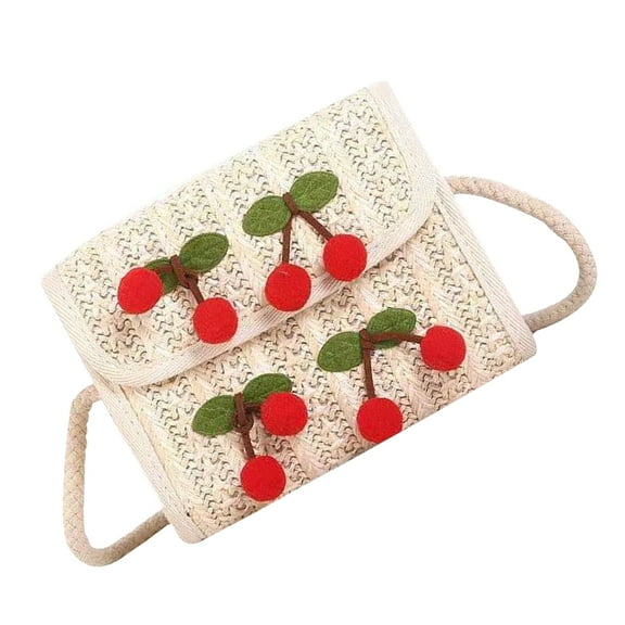 BESTYASH Cherry Decor Cross Body Bag for Women in Pink PU Suitable for Travel Shopping and Daily Use 6 inches