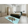 thumbnail image 4 of Ahgly Company Indoor Rectangle Patterned Electric Blue Area Rugs, 2' x 3', 4 of 6