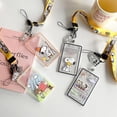 thumbnail image 4 of Llavero con tarjetero de acrílico transparente antipérdida con diseño de Snoopy, Charlie Brown y Peanuts de Kawaii, colgante para bolsa, regalo para niñas, 4 of 5