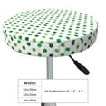 thumbnail image 4 of Kdxio Green polka dots Stool Covers Round,Stretch Round Bar Stool Covers Washable Bar Stool Cushion Slipcover for 12-15 Inch Chair-14 inch, 4 of 7