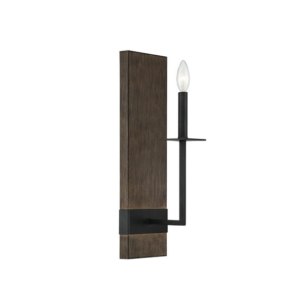 Trade Winds Weald Wall Sconce in Bronze   Wood Grain