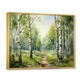 thumbnail image 2 of Designart "Silent Woods Birch Woods I" Tree Birch Floater Framed Canvas Art Print, 2 of 7