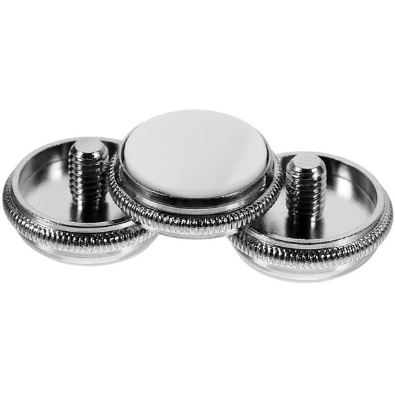 Black Buckle 3 Pcs Trumpet Finger Buttons Valve Musical Instrument Shell Accessories Parts White Zinc Alloy