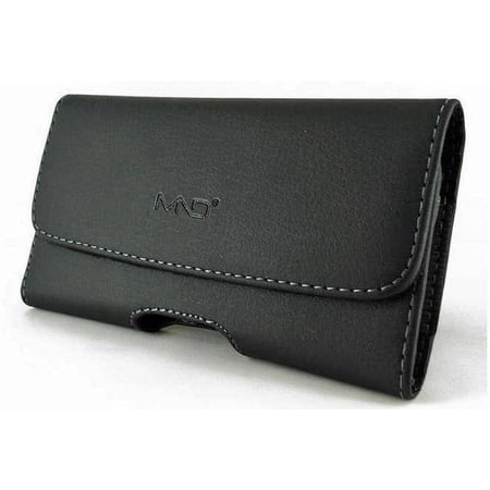 Premium Leather Pouch Holster Belt Case for LG Candy w/ Clip / Loops (Size for Phone Only, NOT for Phone w/Cover or Skin on It) - Black