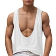 thumbnail image 2 of Workout Tank Tops Men Lightweight Breathable Deep V Neck Loose Fit Muscle Sleeveless Shirt Athletic Running Gym Tanks, 2 of 6