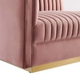 thumbnail image 6 of Modway Sanguine Velvet and Stainless Steel Left-Arm Chair in Dusty Rose, 6 of 9