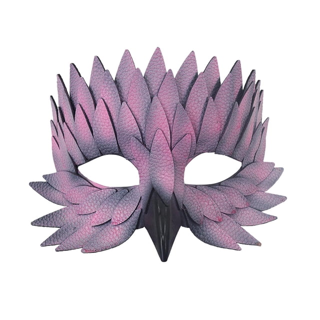 Máscara de pájaro cómoda máscara de mascarada para fiestas de Halloween festivales festivos hombres rosa