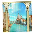 thumbnail image 1 of Cortina de de te de 2 piezas, impermeable, colorida, elegante, 3D, impreso , cortina de de poliéster para baño para Estilo_5 Baoblaze Cortinas de impresión digital 3D, 1 of 8
