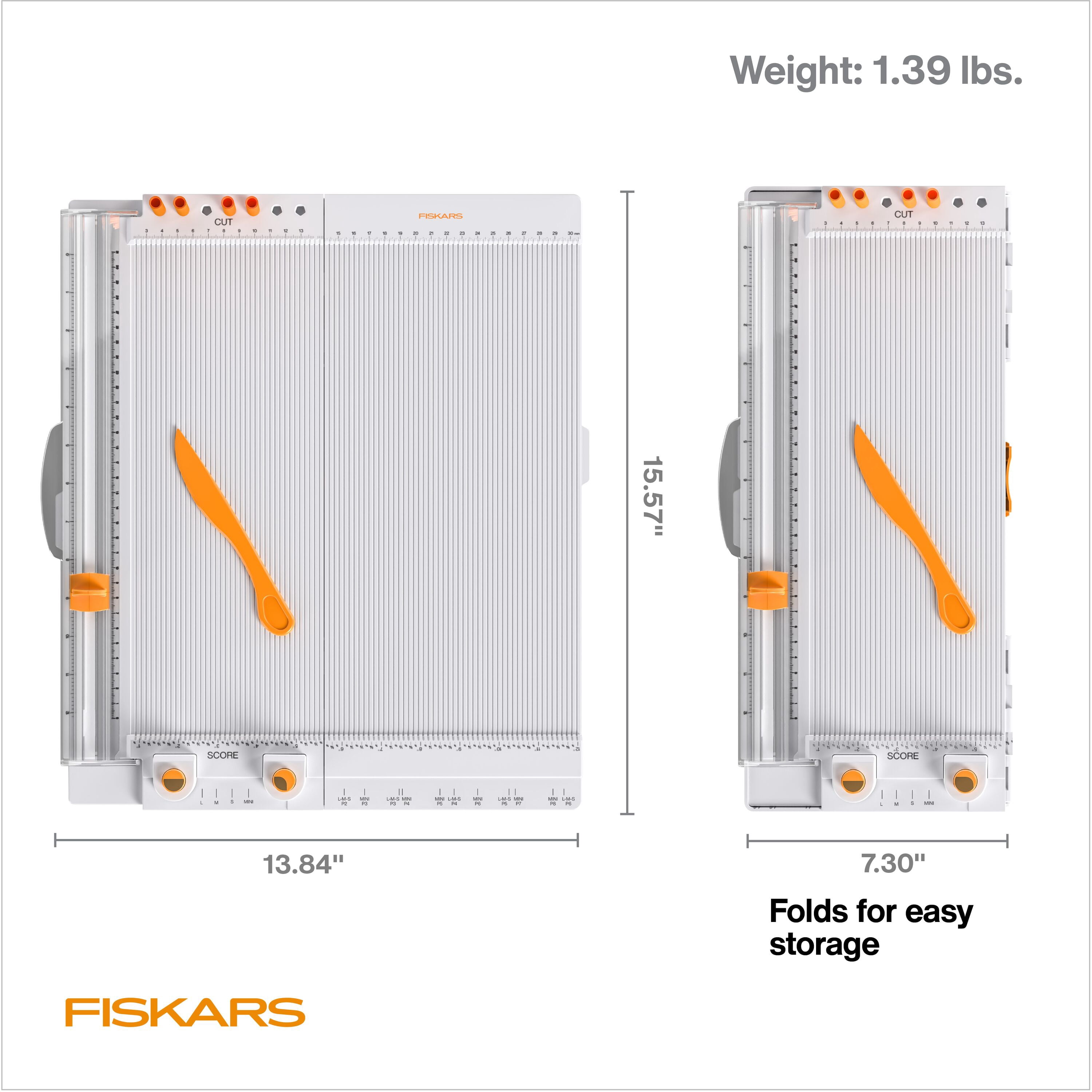 Fiskars Multi-use Paper Craft Tool with TripleTrack Cutting and Scoring Features