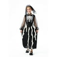 thumbnail image 6 of EnJoCho Girls Skeleton Bride Dress - 2-Piece Halloween Outfit Set for Spoo𝗄y Cos-play & Dress-Up Parties, 6 of 9