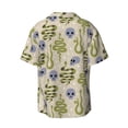 thumbnail image 2 of Vsdgher Skull Snake Print Men's Wrinkle Free Untucked Cuban Shirt Business Casual Button Down Shirts Short Sleeve Shirt, 2 of 7