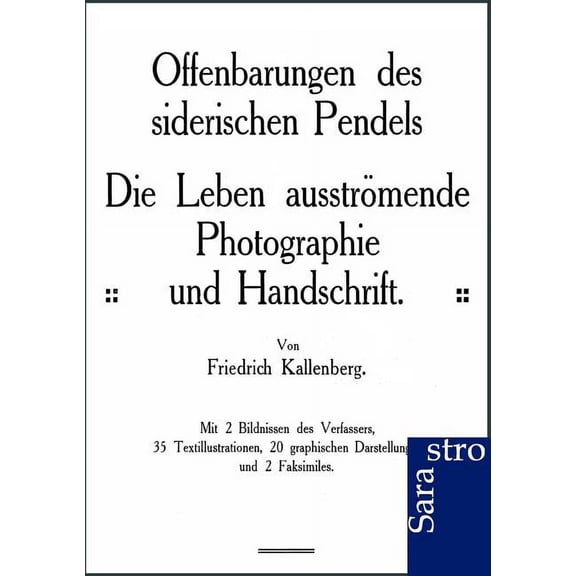 Offenbarungen des siderischen Pendels (Paperback)
