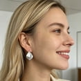 thumbnail image 7 of SFTING Hoop Earrings for Women Twisted Brushed Matte Chunky Huggie Silver Plated Jewelry Anniversary Gift for Her, 7 of 7