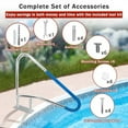 thumbnail image 5 of Huloretions Pool Stair Handrail,32"x22.5" Pool Handrail 304 Stainless Steel Swimming Pool Stair Rail for Inground Pool with Blue Grip Cover,375lbs Capacity, 5 of 6