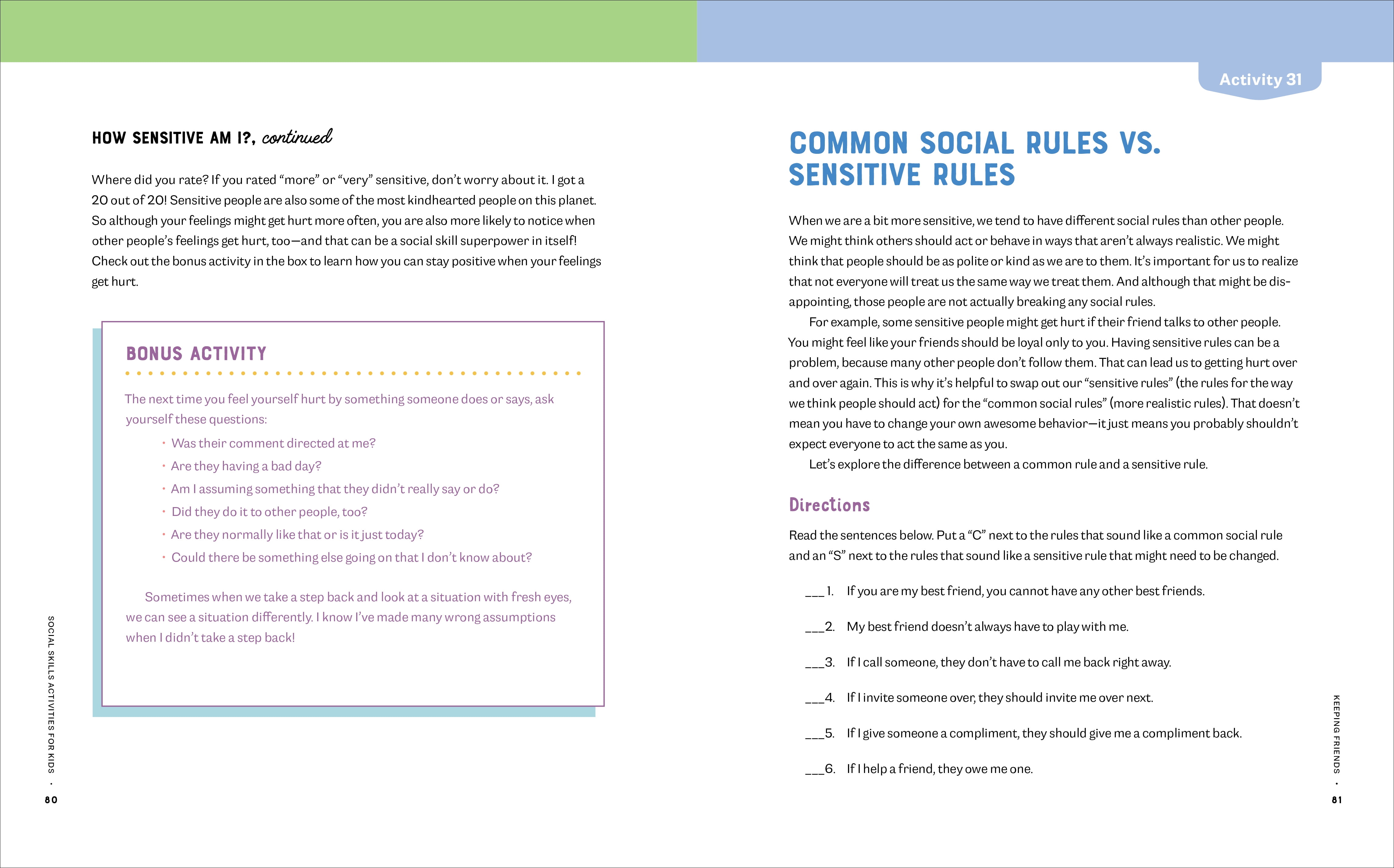 Social Skills Activities for Kids: 50 Fun Exercises for Making Friends, Talking and Listening, and Understanding Social Rules (Spiral Bound)