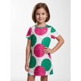 thumbnail image 3 of Kids Cool Short Sleeve Dress Comfort-Fit Crewneck Play Dress for Girls Junior Girls Age 7-13 Basic Design, 3 of 6