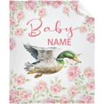 thumbnail image 2 of Personalized Mallard Duck Custom Baby Blankets with Name, Lightweight for All Seasons, Custom Baby Blanket As Festival Gifts Collection- Sofa, Living Room, Vacation House 40"x50" for Kids/Children, 2 of 6