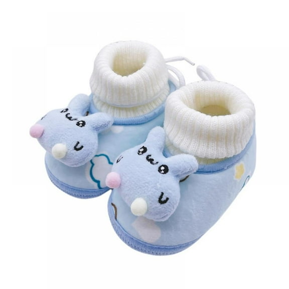 Newborn Infant Baby Girls Boys Warm Fleece Winter Booties First Walkers Slippers Shoes