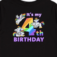 thumbnail image 4 of Inktastic It's My 4th Birthday Unicorn Boys or Girls Long Sleeve Toddler T-Shirt, 4 of 5