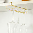 thumbnail image 5 of Wine Glass Rack, Under Cabinet Metal Wine Glass Holder, Stemware Rack, Hanging Wine Glass Stroage Rack Organizer-A, 5 of 6