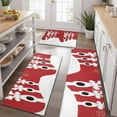 thumbnail image 2 of Red Christmas Reindeer Pattern Kitchen Rugs Sets Of 3,Kitchen Runner Rugs Non Skid Washable,Decorative Kitchen Floor Mats for Kitchen,Sink,Laundry,17"x30"+ 17"x47" + 17"x59", 2 of 6